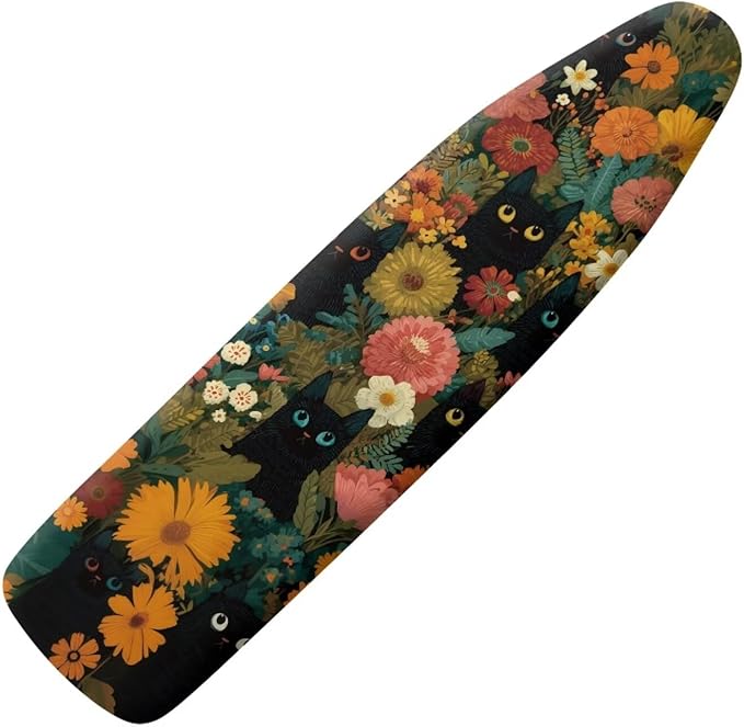 Black Cat Print Ironing Protector