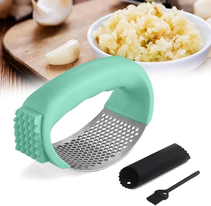 Stainless Steel Garlic Press Rocker Set, Garlic Press Rocker Stainless Steel