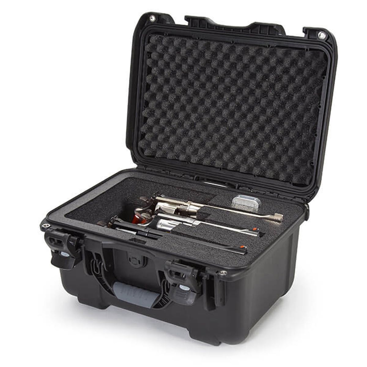 NANUK 918 Hard Case with 3 UP Custom Foam Insert, IP67 Waterproof & Crushproof, Rugged Construction for Ultimate Protection, Made in Canada – Black (16.9” x 12.9” x 9.3”)