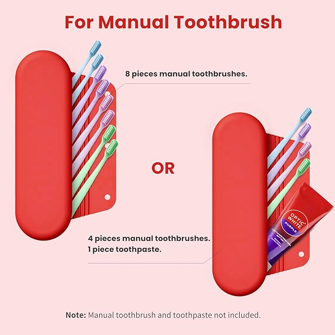 Silicone Electric Toothbrush Travel Case, Manual Toothbrush Travel Cover
