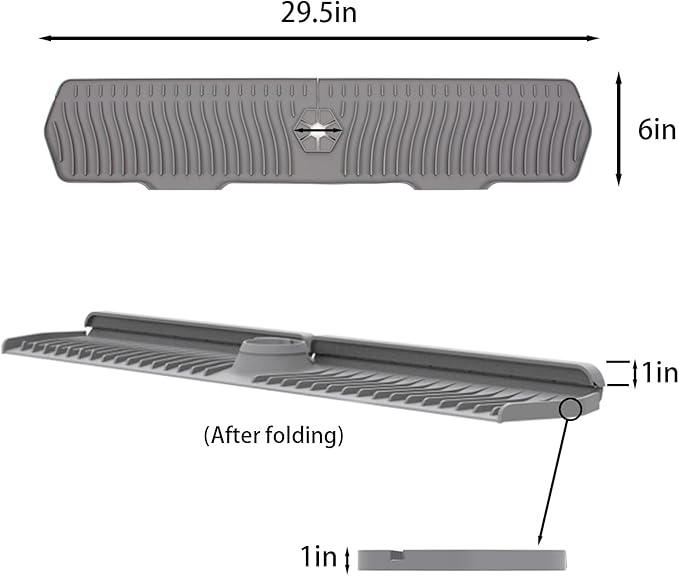 Kitchen Sink Faucet Mat, 90° Foldable Faucet Mat