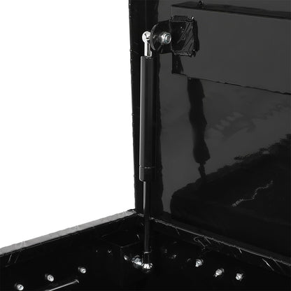 SCITOO 39 Inch Aluminum Truck Bed Tool Box,Heavy Duty Diamond Plate Crossover Storage for Most Full Size Pickups,Lockable Weatherproof Chest,Fits 39" Truck Beds,Easy Access to Load and Unload