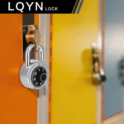 Combination Lock, LQYN Standard Dial Combination Lock, Pack of 12; Black Turnplate, 2 in. Wide, Fixed Three Digital Combination, for School, Gym & Locker, Toolbox, Gate