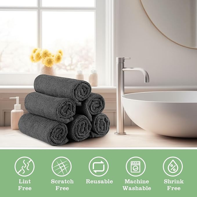 Washcloths - 20 Pack - Face Towels, Highly Soft Wash Cloths and Hand Towels
