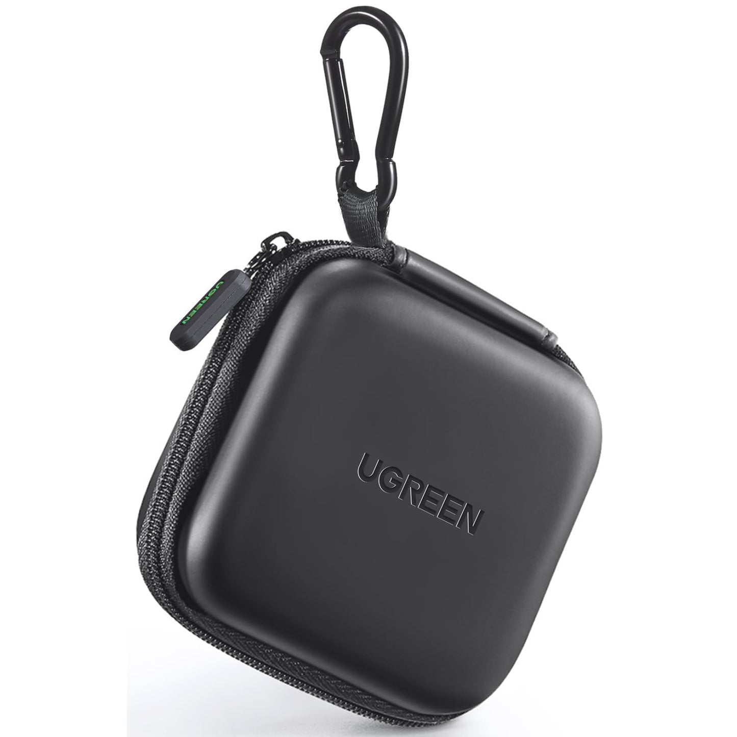 UGREEN Earbud Case, Waterproof Earphone Case Pouch Compatible with AirPods Pro Headphone Case Holder with Stainless Steel Carabiner, for Headphones, Earbuds, SD Memory Card, Camera Chips, Black
