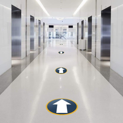10 PCS Arrow Floor Sticker Directional Floor Decal Vinyl Sign Non-Slip Removable Reusable Commercial Grade Sign
