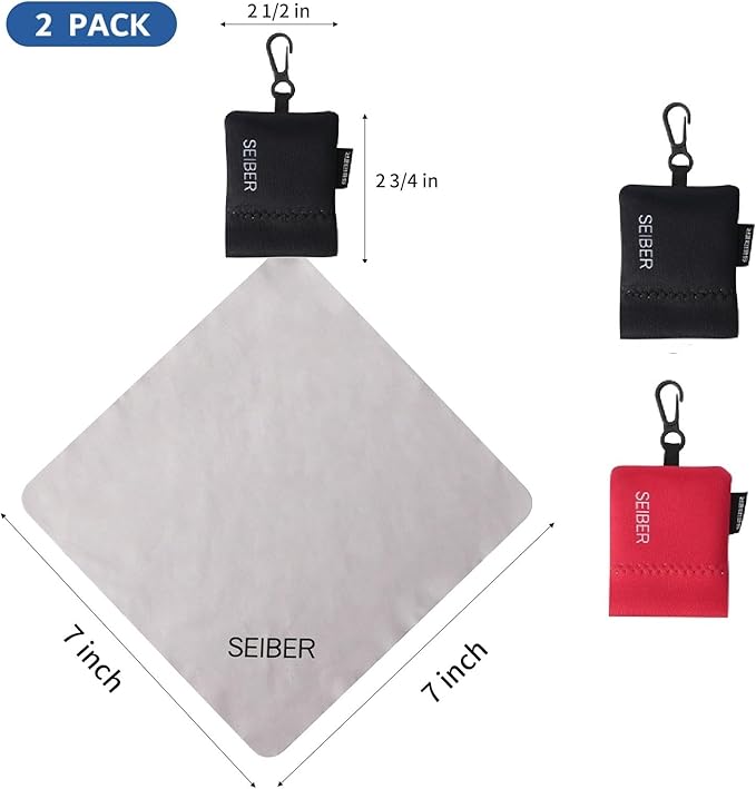 SEIBER Eyeglass Cleaning Microfiber Cloth, 7 x 7 inch Glasses Cloth