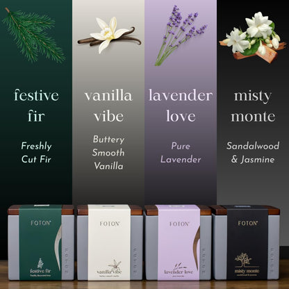 Foton Pearled Candle Le Cube Concrete Vase Set 16 Oz - Lavender Love Scented - Refillable Jar Scented Candle Sand with 15 Wicks - Natural Non-Toxic Decorative Candles for Home
