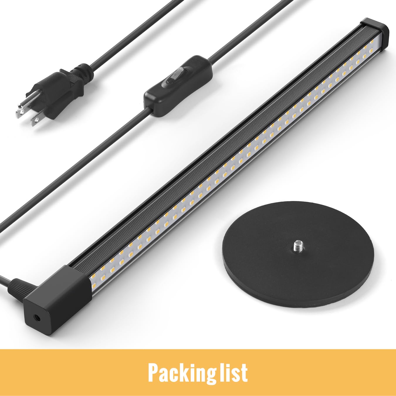 SpeePlant Vertical Grow Light, 72 LEDs Full Spectrum Light Bar, 5000K Wide Illumination Area Desk Light,1.4FT Stand Plant Lamp for Tall Houseplants, Tropical Plants, Foliage with On/Off Switch