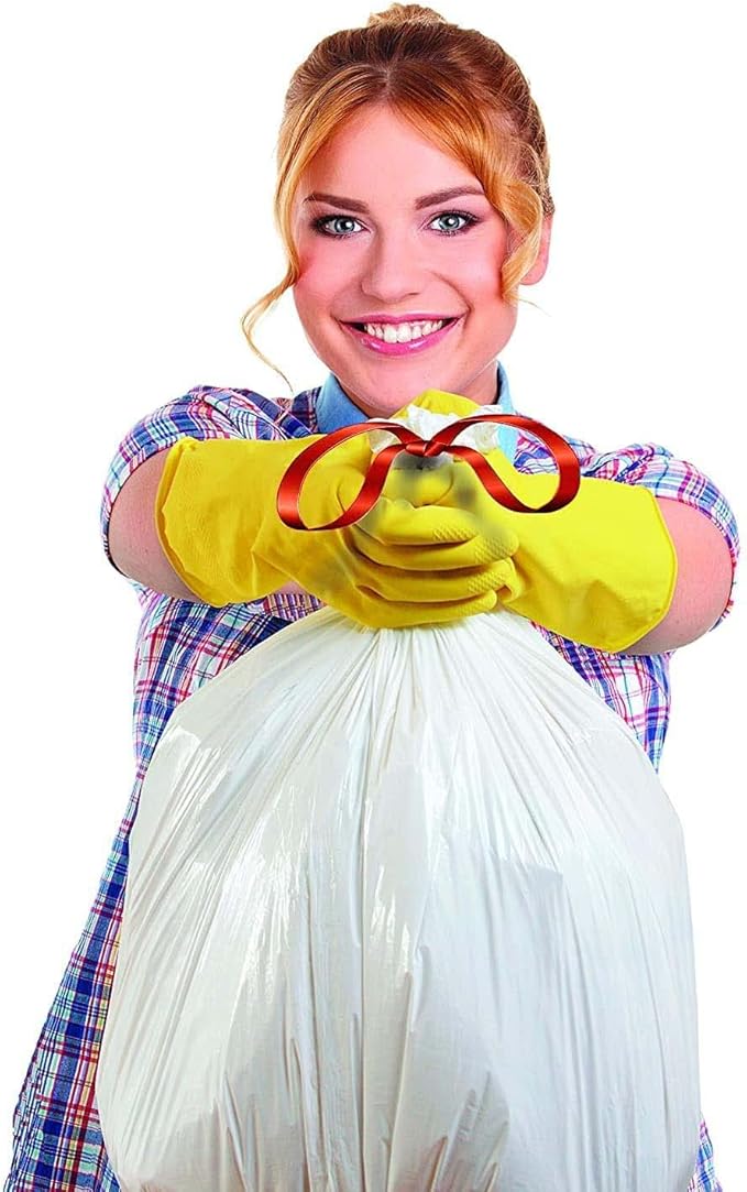 Aluf Plastics Tall Kitchen 13 Gallon Drawstring Trash Bags 0.9 MIL