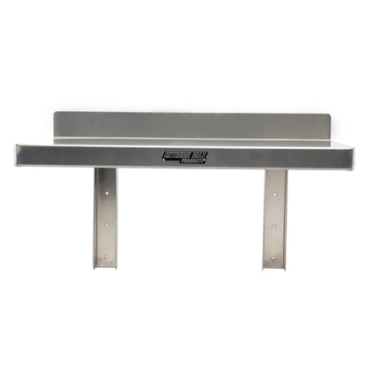 Extreme Max 5001.6314 Wall-Mounted Folding Aluminum Work Bench for Enclosed Race Trailer, Shop, Garage, Storage - 26" x 18", Silver