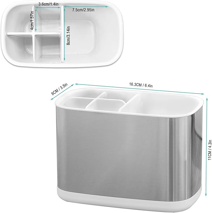 Colist Toothbrush Holder for Bathroom Stainless Steel Detachable Electric