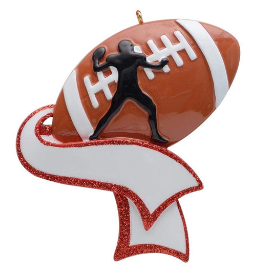 Personalized Football Player Ornament - Christmas Keepsake Gift for Team Athlete Sports Fan Football Coach