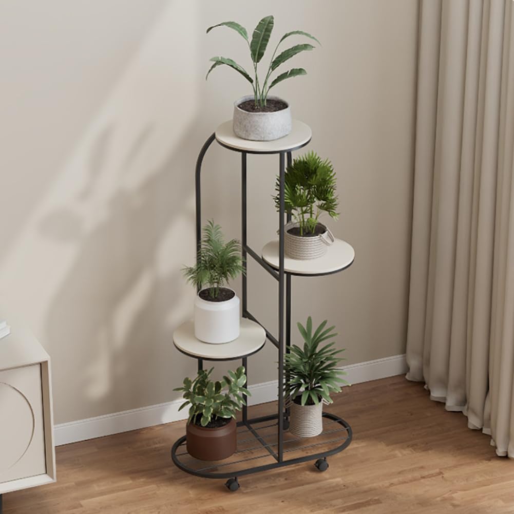 Gigicloud Metal Plant Stand, Multi-Layer Indoor Flower Stand - Corner Plant Shelf Flower Pot Holder Tall Planter Holder Plant Shelf Rack For Patio Living Room Balcony Office