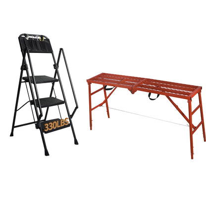 LEADALLWAY Scaffolding Platform and LEADALLWAY 3 Step Ladder
