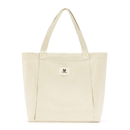 Moyaqi Canvas Tote Bag with Yoga Mat Carrier Pocket Carryall Shoulder Bag for Office, Workout, Pilates, Travel, Beach and Gym