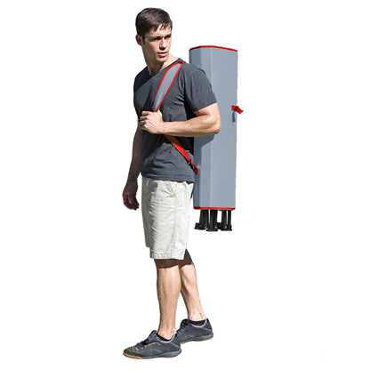 SwimWays Kelsyus Original Foldable Canopy Chair for Camping, Tailgates, and Outdoor Events, Grey/Red