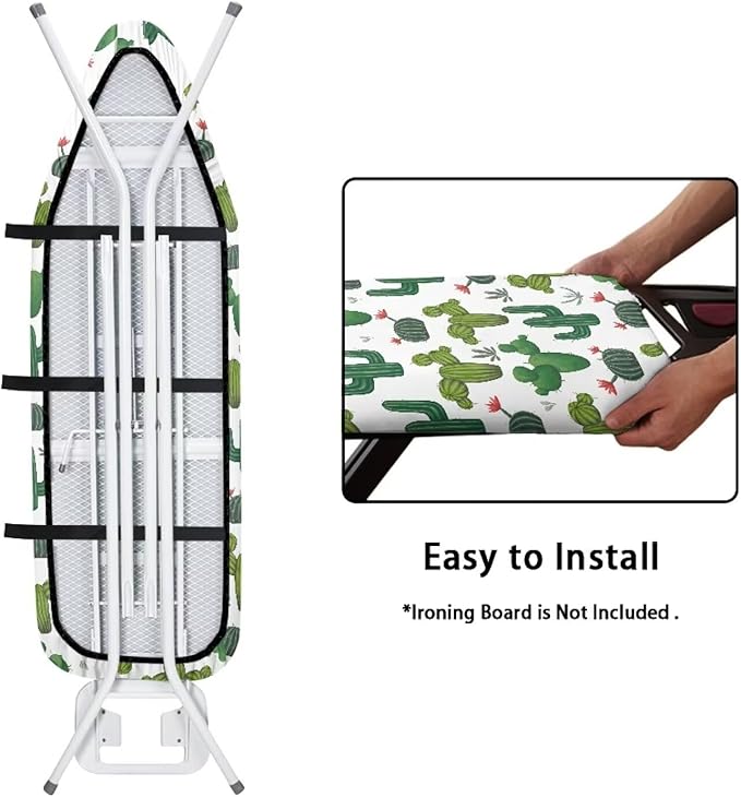 Sprowallow Cactus Extra-Wide Ironing Board Cover and Pad