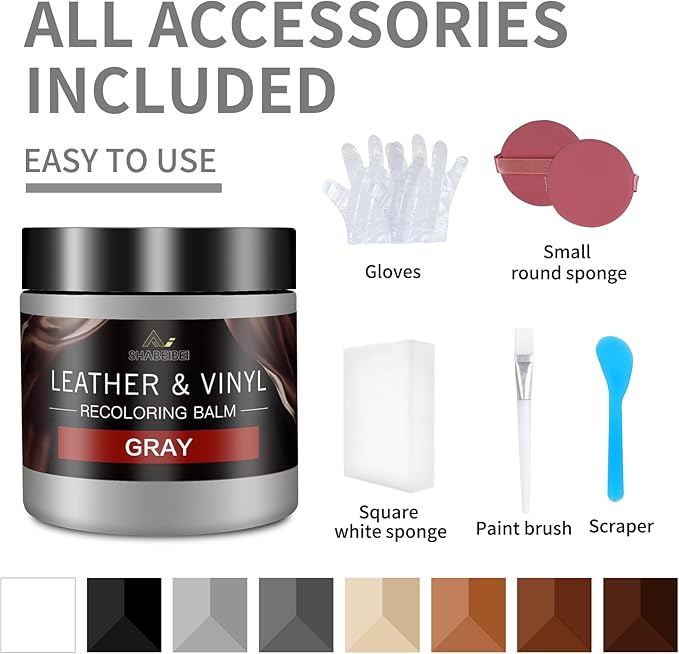 Leather Recoloring Balm and Leather Repair Kit