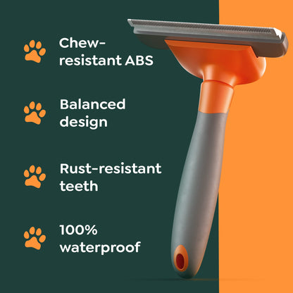 Dog Grooming Comb - Undercoat Rake Dog Brushes for Shedding, Stainless Steel Dog Combs for Grooming, De Shedding Brush for Dogs, Eco Friendly Dog Brush for Short Hair and Fine Hair