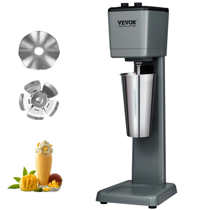 VEVOR Milkshake Machine, 375W Milkshake Maker Mixer, Single Head Drink Mixer Blender Machine, 3-Speed Milkshake Blender with 820ml Stainless Steel Cup for Commercial