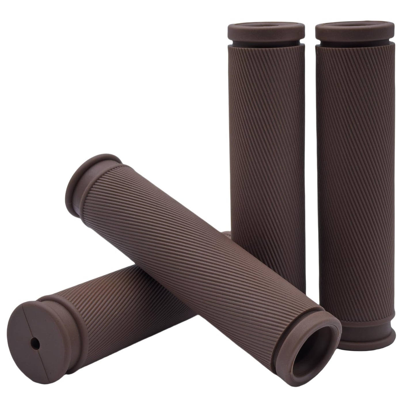 TIKBRO Bike Handlebar Grips 2 Pairs Comfortable Anti-Slip Rubber Mountain Bicycle Handle Grips for MTB BMX