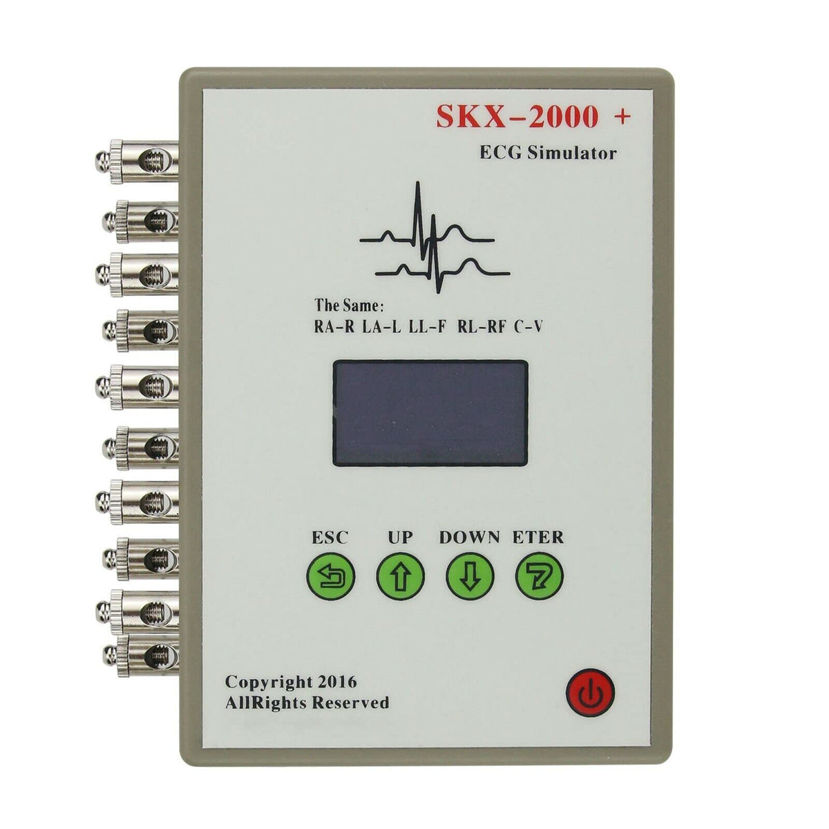 SKX-2000C+ ECG Signal Simulator, ECG Signal Generator with OLED Display, Rechargeable Type