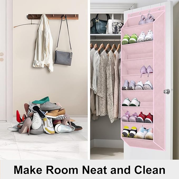 SLEEPING LAMB Over The Door Shoe Organizer