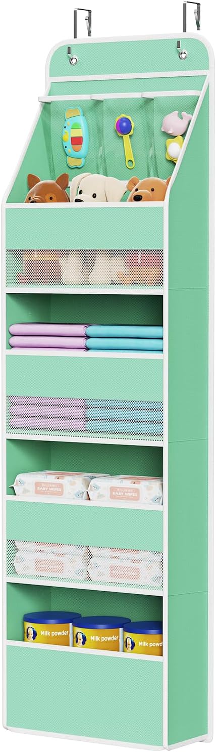 Univivi 5-Shelf Fabric Door Storage Over Door Hanging Organizer