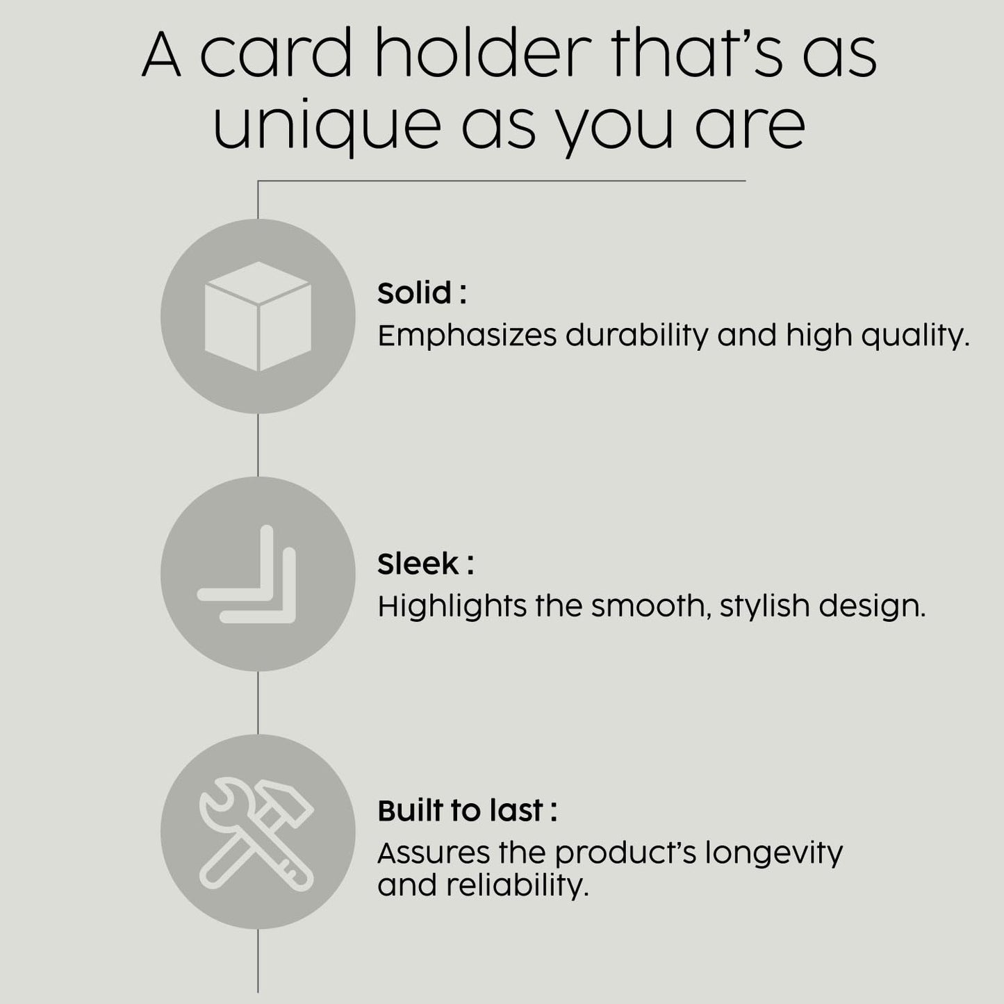 Vertical Business Card Holder for Desk - Black Granite Visiting Card Holder - Holds up to 20 Cards - Desktop Business Card Stand for Home & Office - Elegant & Luxurious Office Desk Accessories