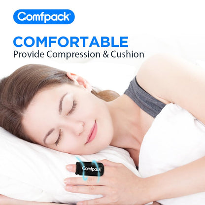 Comfpack 4PCS Finger Sleeves Gel Ice Pack for Pain Relief, Reusable Hot Cold Compression Finger Brace Ice Packs for Injuries, Trigger Finger, Arthritis, Knuckle Immobilization, Gout, Sprain