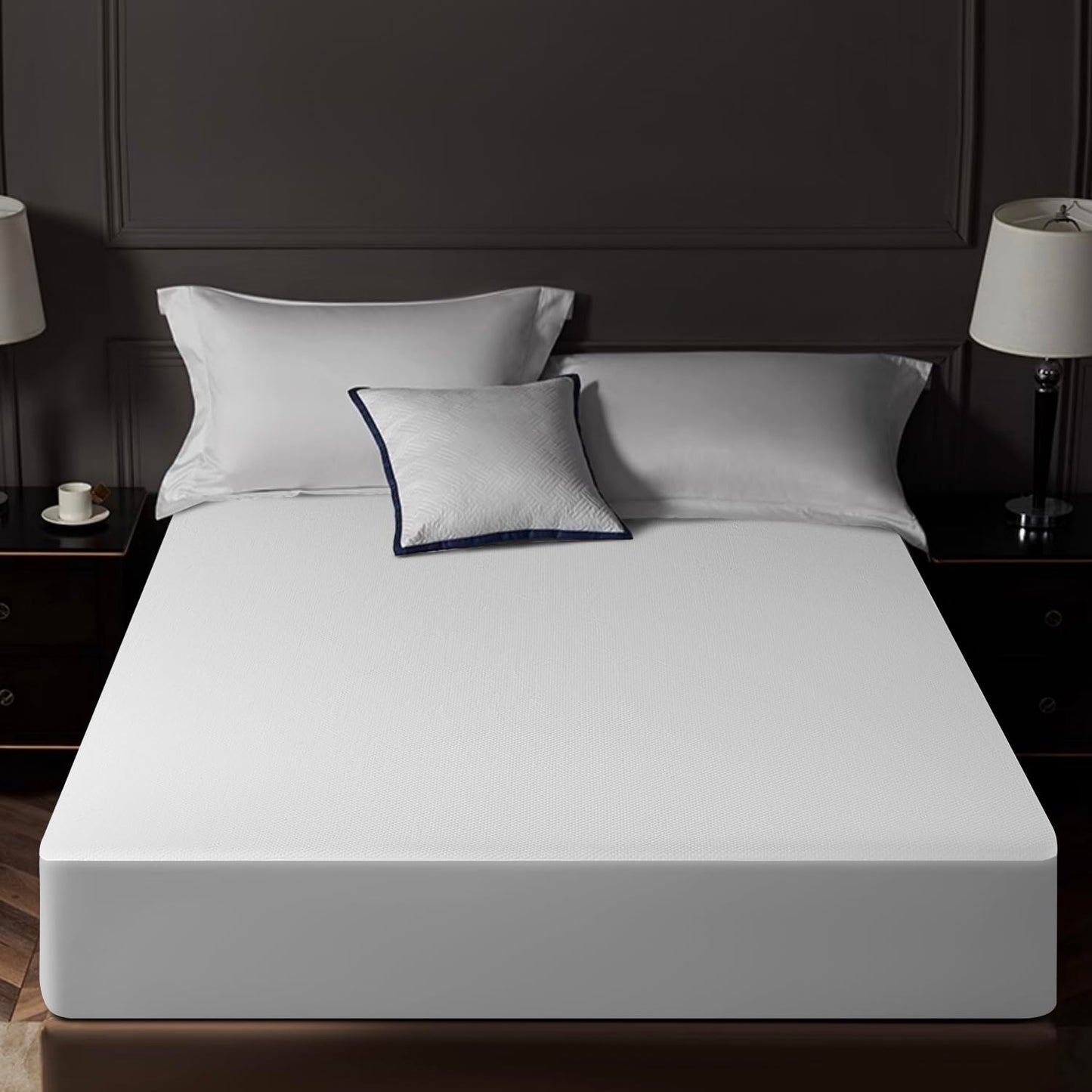 King Mattress Protector Tencel Luxury 100% Waterproof Mattress Protector,Silky Soft & Breathable,Cooling Mattress Pad Cover Fitted 18" Deep Pocket Noiseless,78"x80"