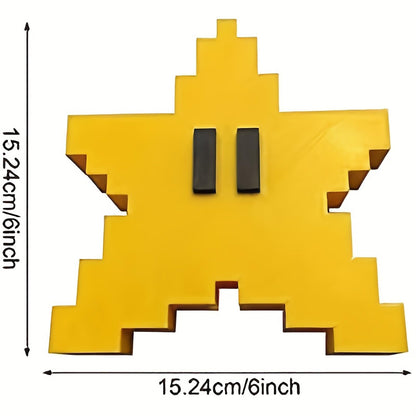 Christmas Tree Star Topper Funny Tree Decorations, Xmas Yellow Star Tree Topper for Indoor Home Holiday Party Birthday Ornament