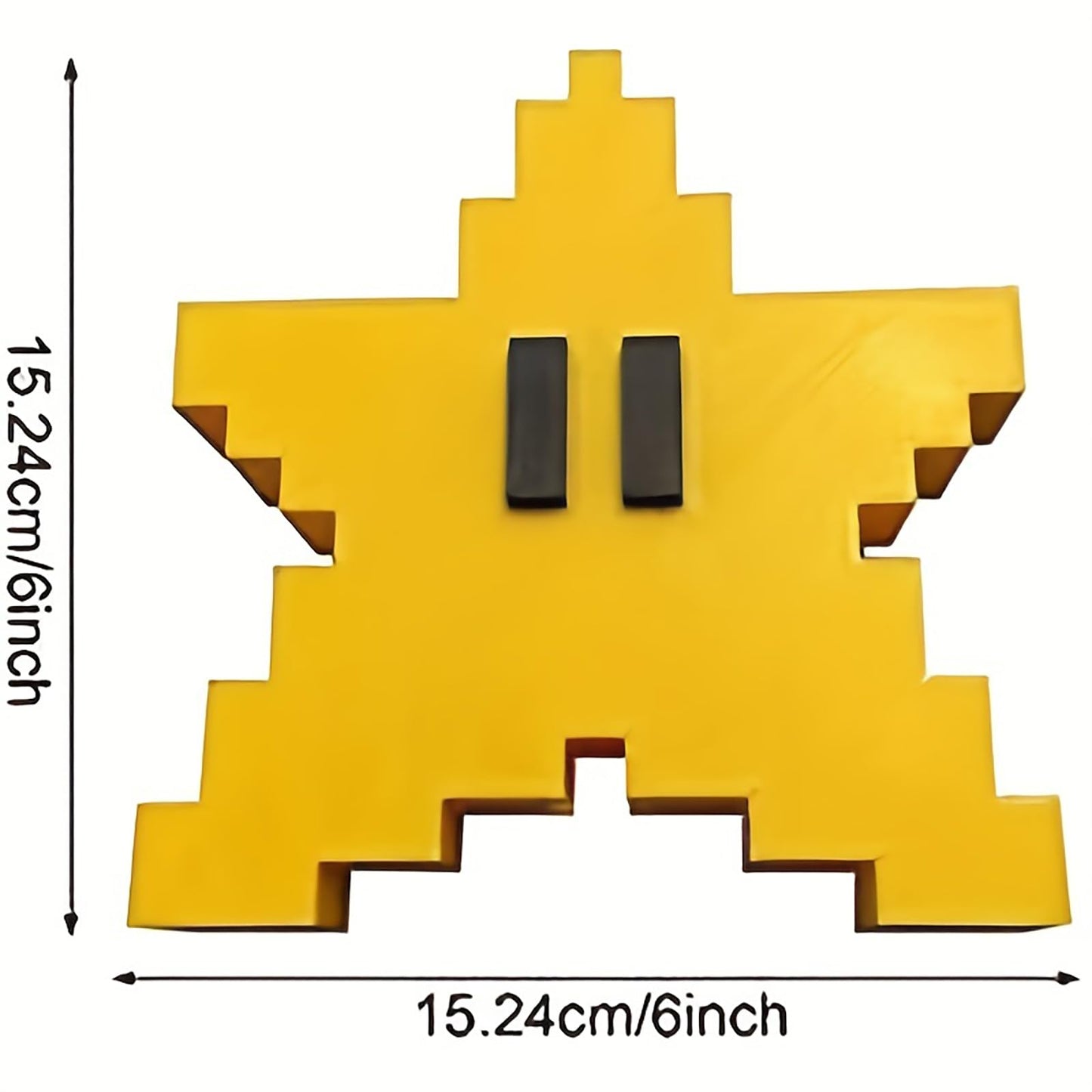 Christmas Tree Star Topper Funny Tree Decorations, Xmas Yellow Star Tree Topper for Indoor Home Holiday Party Birthday Ornament