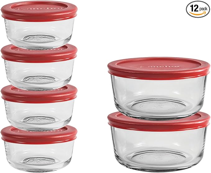 Anchor Hocking 12 Piece Glass Storage Containers