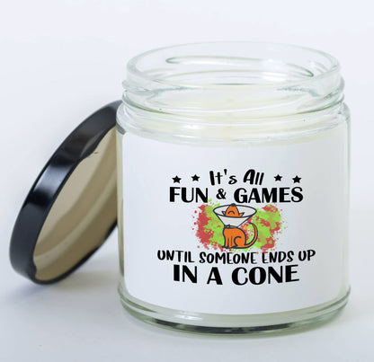 Veterinarian Candle It's All Fun and Games Veterinary Medicine Student Vanilla Scented Candle Gift for Vet Clinic Animals Hospital