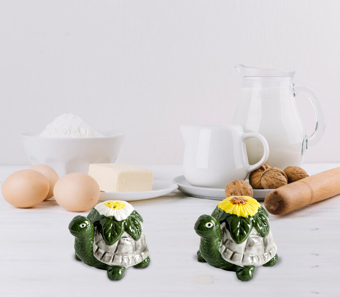 Turtle Salt And Pepper Shakers Set Ceramic Salt And Pepper Set Cute Pepper And Salt Shakers For Kitchen Saleros Para Cocina Beach,Tropical, Ocean Decoration