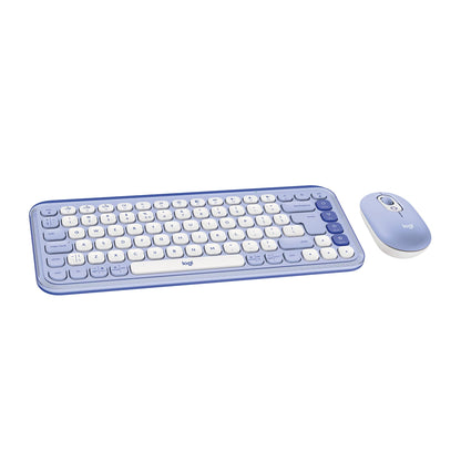 Logitech POP ICON Keys Wireless Bluetooth Keyboard, Comfortable Typing, Programmable Keys, Easy-Switch Between up to 3 Devices, for Laptop, Tablet, PC – Rose and Off-White
