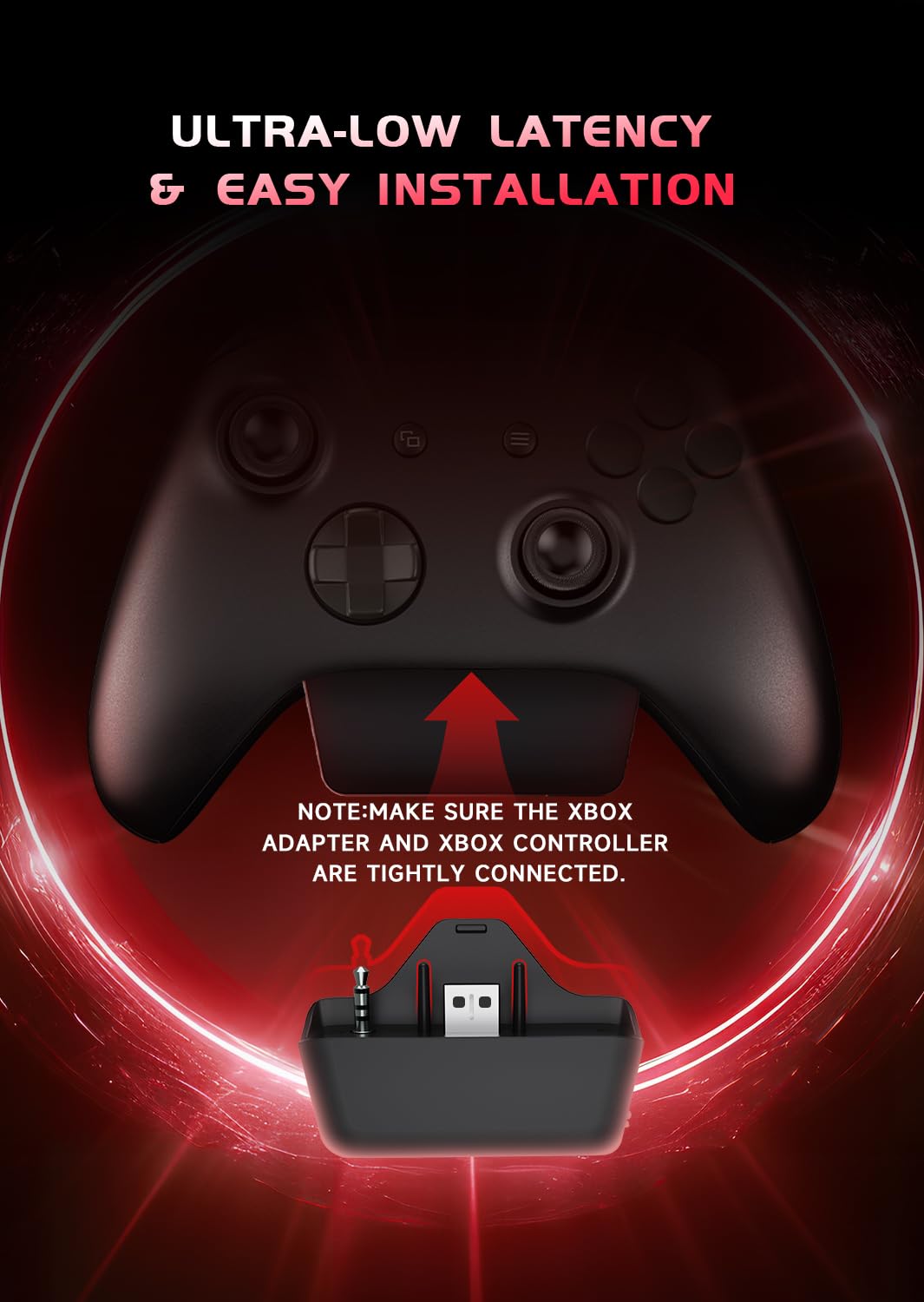 RYR Wireless Gaming Headset for Xbox Series X|S, Xbox One, PS5, PS4, Mac, Bluetooth 5.3, 3D Surround Sound, Rotatable Earmuffs, Gaming Headphones with Noise Canceling Microphones, White-Red