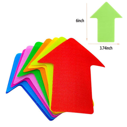 63 Pieces Arrow Carpet Markers for Classroom, Social Distancing and Wait Line Up Flexible Group Activity Game (6 Inches)