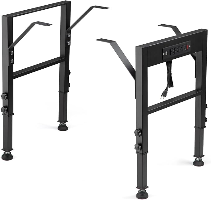 OLBRUS 19.6-Inch Depth Workbench Frame, Height Adjustable 28.5" to 33.8"