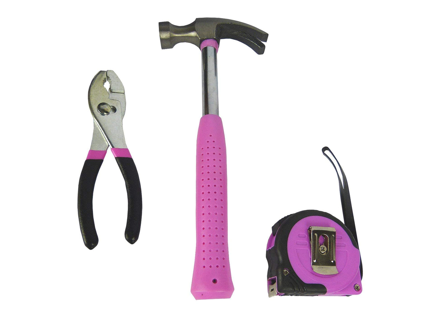 Pink DIY Tool Kit Set in Carry Bag - Hammer, Pliers, Screwdriver - 38pcs