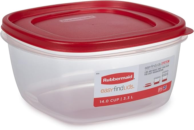 Rubbermaid Easy Find Lids Food Storage Container, 14 Cup