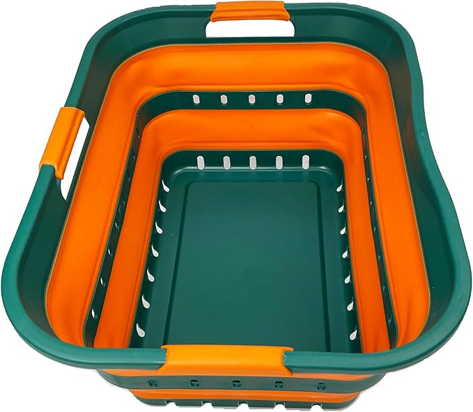 SAMMART 42L Collapsible Plastic Laundry Basket