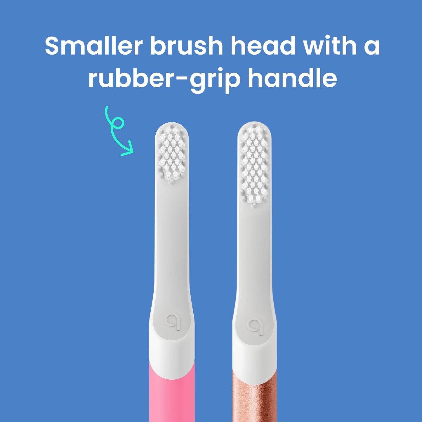 Quip Sonic Toothbrush for Kids with Timer - Includes Extra Brush Head and Travel Cover Mount - Electric, Soft Bristle Refill Head, Rubber Handle, 3 Month Battery Life - Travel Toothbrush - Blue