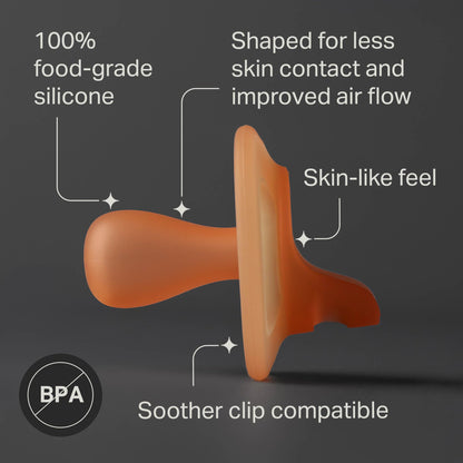 Tommee Tippee Ultra-Light StayPut Day and Night Dummies, 6-18m, 4 Pack, One-Piece Silicone Soother, Soft Skin Feel