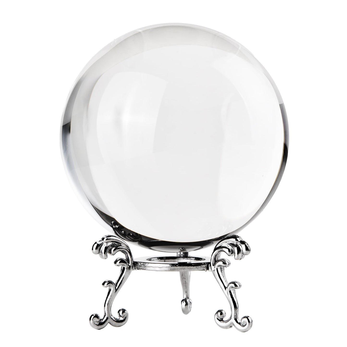 80mm Clear Crystal Ball with Stand, Photography Lensball Prop for Magical Shots, Optical Glass Sphere Decorative Balls Gifts for Meditation Divination