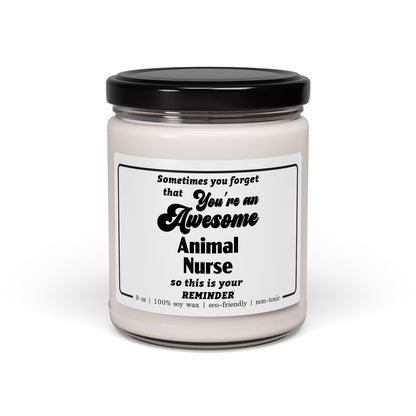 Animal Nurse Candle Gifts for Women Men - Appreciation Thank You Birthday Retirement Graduation - Veterinary Nurse Staff Employee Boss - 9oz Soy Wax Cinnamon Vanilla Scent
