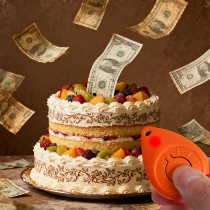 OUPUPA Cake Decoration DIY Money Squirt Surprise Gift Box Flower Bouquet Birthday Coming-of-Age Ceremony Anniversary Party Gift for Birthday Party, Wedding，Gift Cash Box Kit