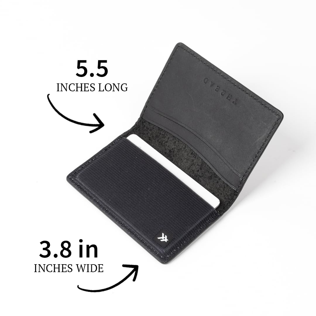 Thread Wallets Slim Bifold RFID Wallet for Women, RFID Wallet for Men, RFID Card Holder, Mens Wallets, RFID Blocking Wallet Minimalist Design to Keep Your Cards Secure (Off White)